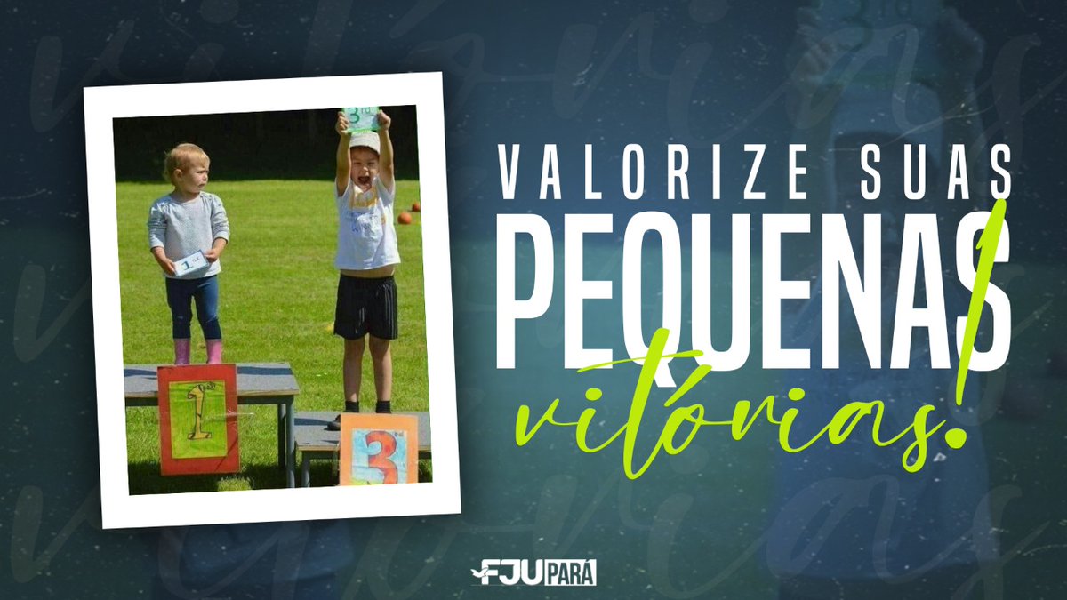 fjupara's tweet photo. Não limite as suas conquistas apenas a coisas grandes, cada pequena vitória é válida e deve ser reconhecida.
#VemPraFJU #FJUPará https://t.co/aRM6MLl3hD