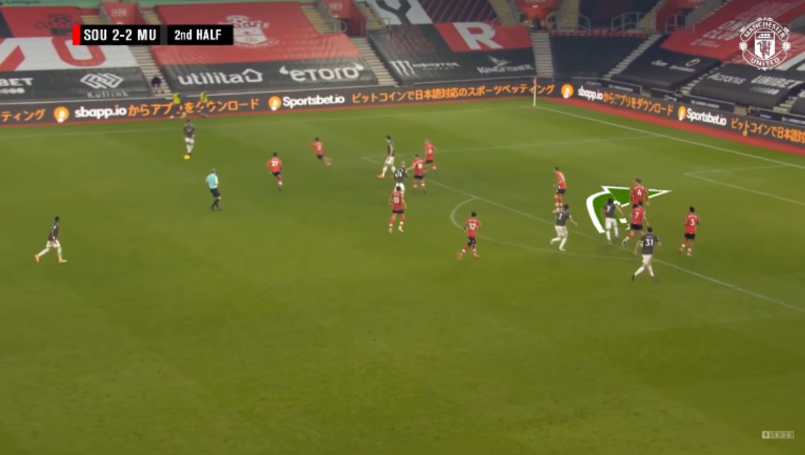  Movement: Blindside Dart Across Cavani begins on the blindside of a defender Rashford looking up to cross is Cavani's trigger Darting across Vestergaard gives Cavani the advantage Cavani is free to head on goal