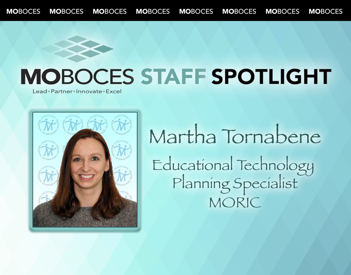 Staff Spotlight: Martha Tornabene 
As Educational Technology Planning Specialist for the Mohawk Regional Information Center, Martha Tornabene has 20 years of experience working with school districts and BOCES throughout our region. 
#edtech @MORICTech 

moboces.org/news/what_s_ne…