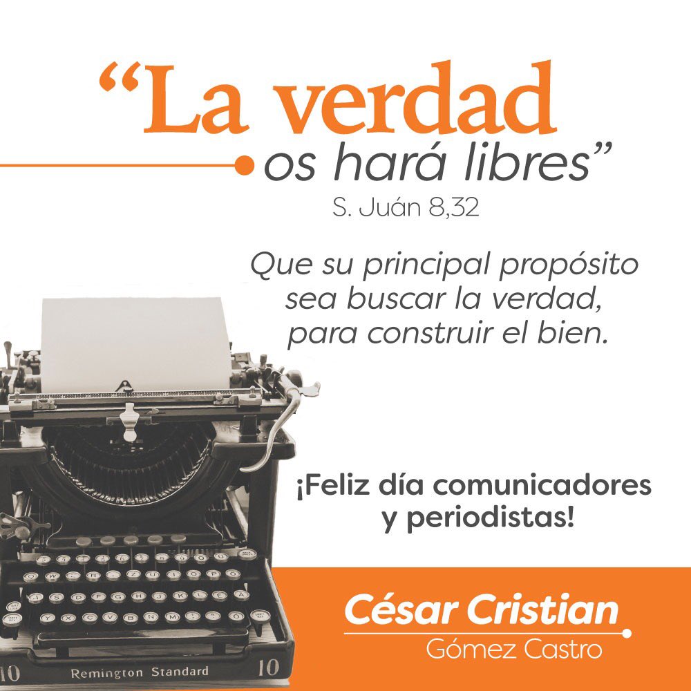 csarcristian's tweet photo. ¡Un feliz día para todos los periodistas! 🎙📺 Su labor diaria y sin pausa aporta en la construcción de un Cauca mejor informado, con mayor liderazgo, autónomo, crítico y pujante. 📲📸 #DiaDelPeriodista https://t.co/iHLOVHCIly