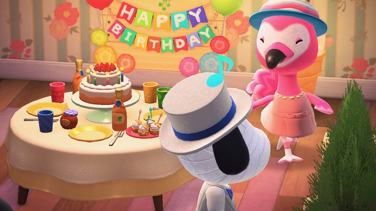 誕生日おめでとうフララ！ #あつ森 #ACNH