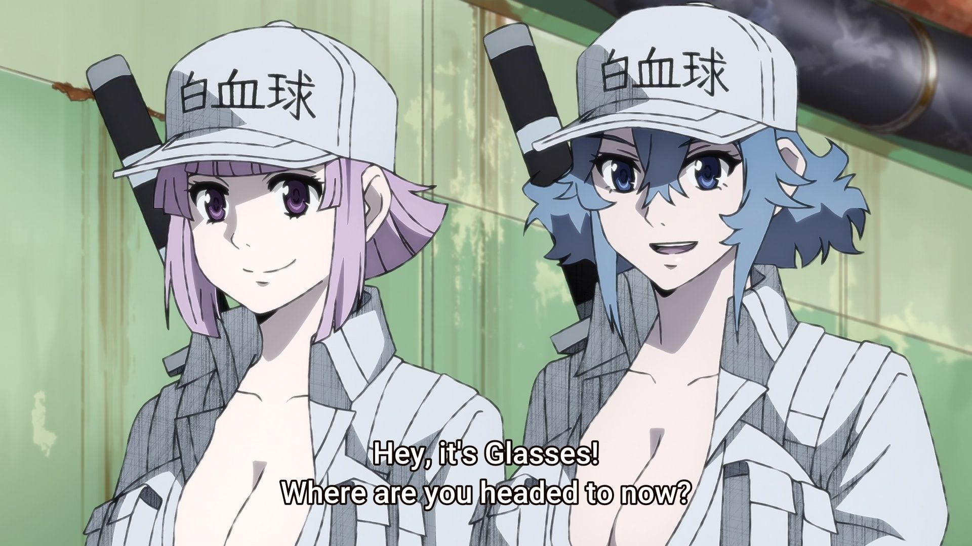 Male vs. Female white blood cells in Cells at Work, because if