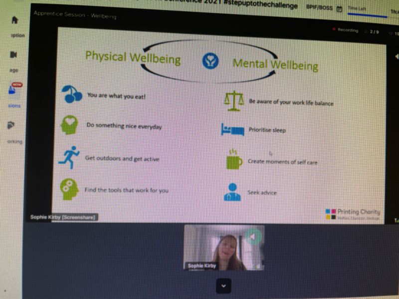 BPIF's tweet photo. Thanks to everyone speaking at our virtual conference this morning - big thank you Sophie at @printingcharity for sharing with both with apprentices and employers the great support available #naw2021 #stepuptothechallenge @printweek https://t.co/jJ52xSb8cE