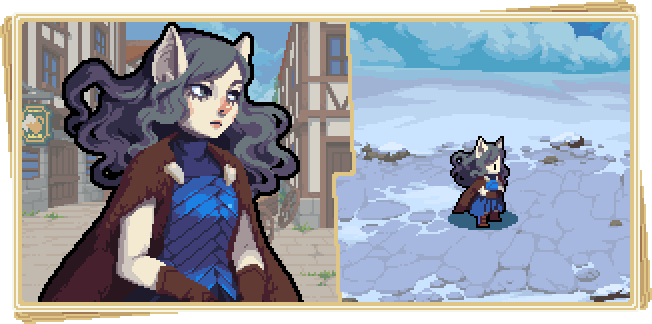The Concept Sketch   ➡️➡️➡️   The Pixel Art 