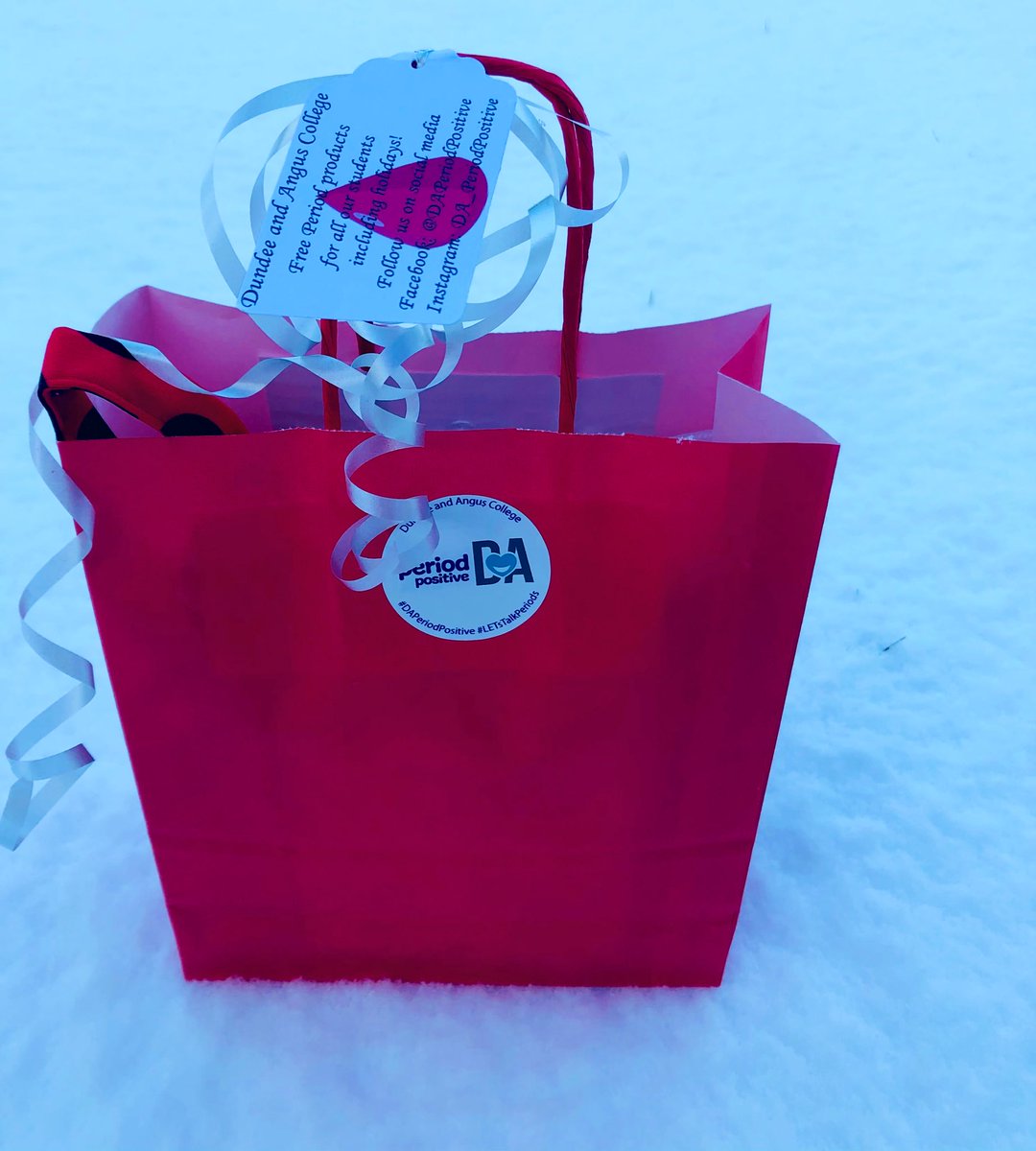 TatiannaZorina's tweet photo. The snow is a little too deep for our red bags today, but they will get to you as quick as they can! ❤️ #MoreThanJustACollege #DAPeriodPositive #HomeDeliveries https://t.co/ySXn0NdDtY