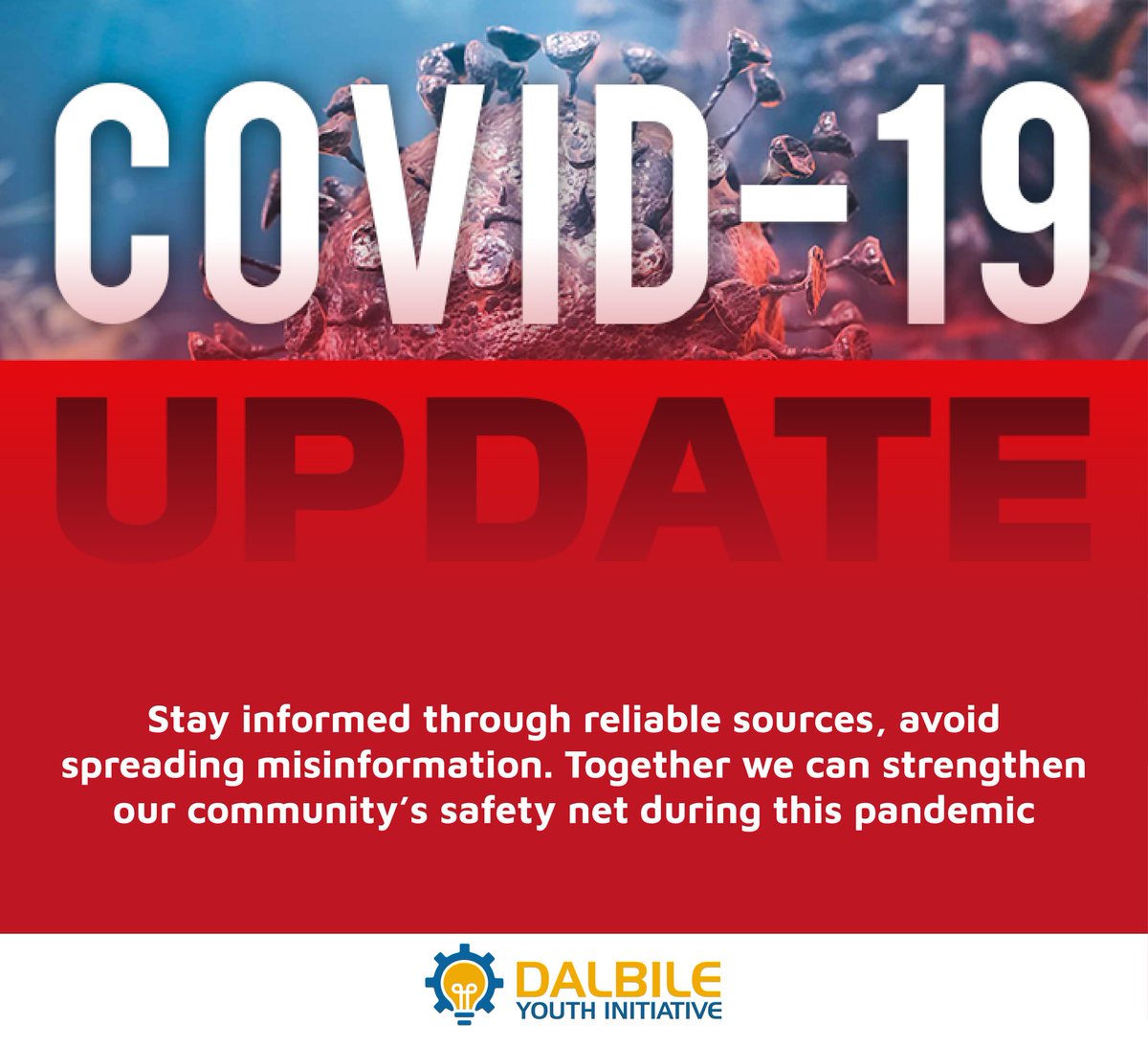 DalbileYouth's tweet photo. Avoid spreading misinformation on Covid19 during this difficult moments, make sure to get updates from reliable sources
#COVID19
#StayAtHom
#StaySafe
#misinformation https://t.co/nh2mxr64qZ
