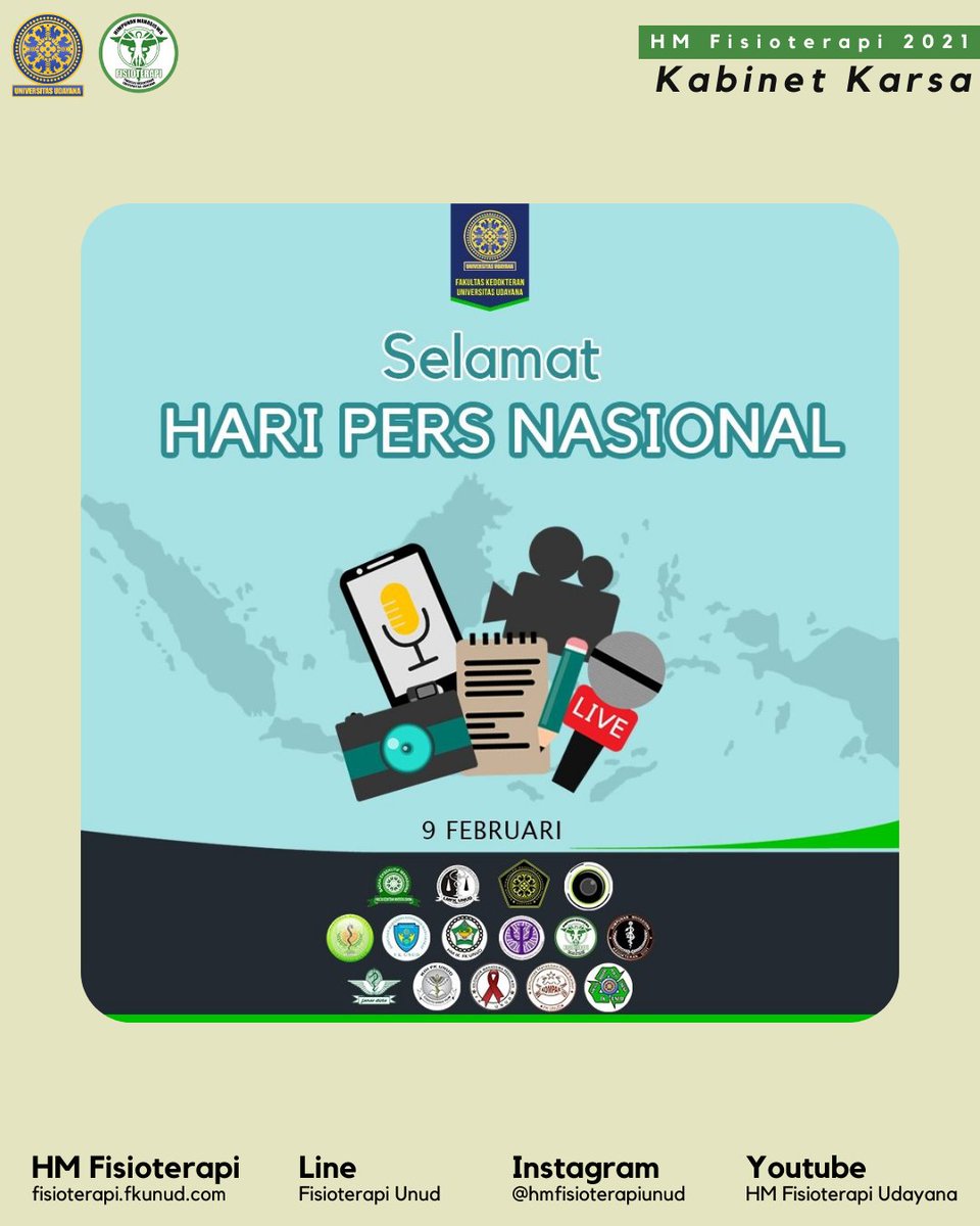 [SELAMAT HARI PERS NASIONAL]

Himpunan Mahasiswa Fisioterapi Fakultas Kedokteran Universitas Udayana mengucapkan Selamat Hari Pers Nasional.

#HMFisioterapiUnud
#HMFisioterapiKARSA