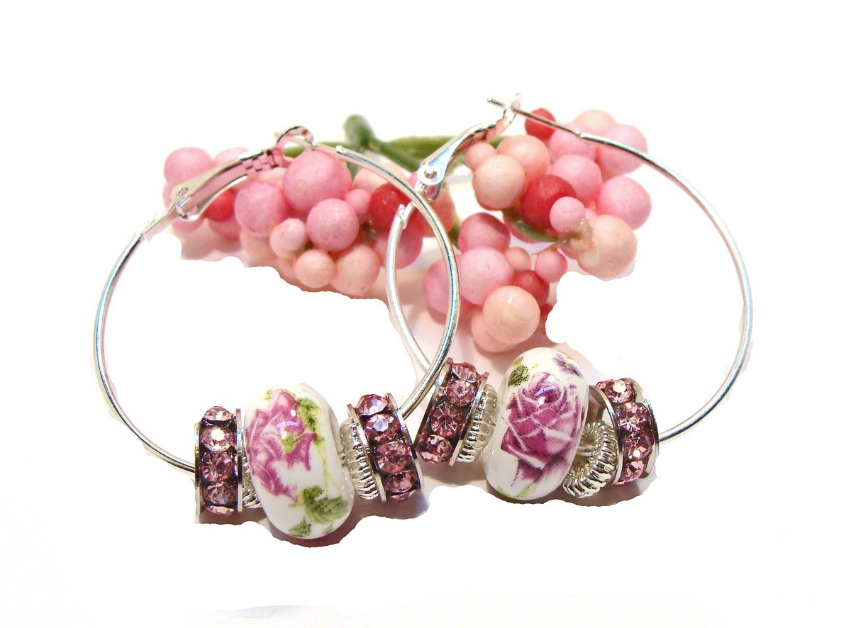 girliegals12's tweet photo. Pink Floral Ceramic Bead Hoop Earrings w Pink Rhinestone Rondelles: https://t.co/PxAfpLZo1F #pinkearrings #pinkfloral #ceramicbeads #rhinestones #pinkrhinestone #sparkle #bling #hoopearrings #hoops #beadedjewelry #Easter #MothersDay #giftsforher #etsyhandmade #etsyshop #shopsmall https://t.co/PpBsDmczSf