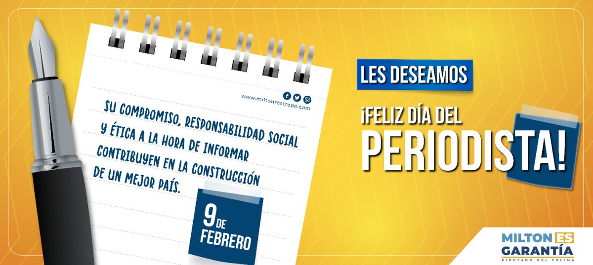 Los periodistas son los mayores garantes de la libertad y los valores democráticos. Por eso, reconocemos su valioso aporte a la sociedad para generar información veraz y oportuna.
#FelizDíaDelPeriodista