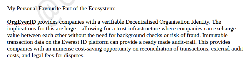 uxbammo's tweet photo. A write-up on @EverestDotOrg, understanding companies behind ID2020, my favourite part of the ecosystem and competitor comparison. For more content like this follow @UniBreakoutCrew, full PDF on our discord. https://t.co/d55MAUEE67