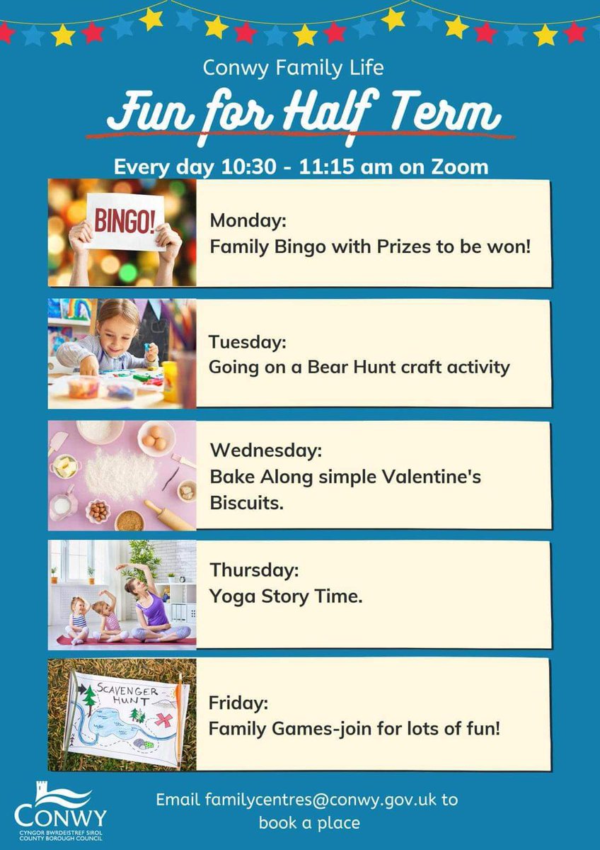 YsgolBroGwydir's tweet photo. Sesiynau hwyl dros hanner tymor gan Ganolfannau Teuluoedd Conwy!

Fun sessions over half term by Conwy Family Centres https://t.co/2YVyrqRTCe
