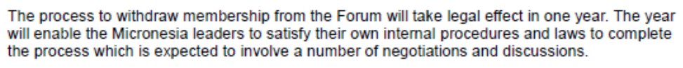 This statement offers some evidence to back that view. Aingimea says the withdrawal will take a year and stresses the process will involve a "number of negotiations and discussions." Yes that could refer to the mechanics of withdrawal. But it might be a broader invitation 4/