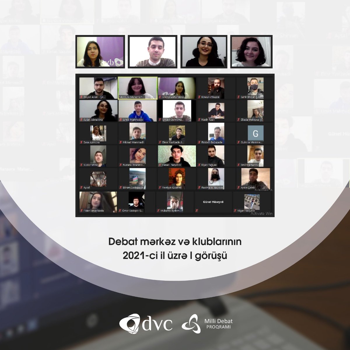 dvcpu's tweet photo. #DVC tərəfindən Milli Debat Proqramının regional mərkəzləri və Bakı üzrə klubları ilə görüş keçirilib. Görüşdə hazırkı, gələcək fəaliyyət barədə məlumat verilib və fəallığı ilə seçilən üzvlər təltif olunub.

 #Azdebate #mdp #dvcpu https://t.co/96SaCGqiH3
