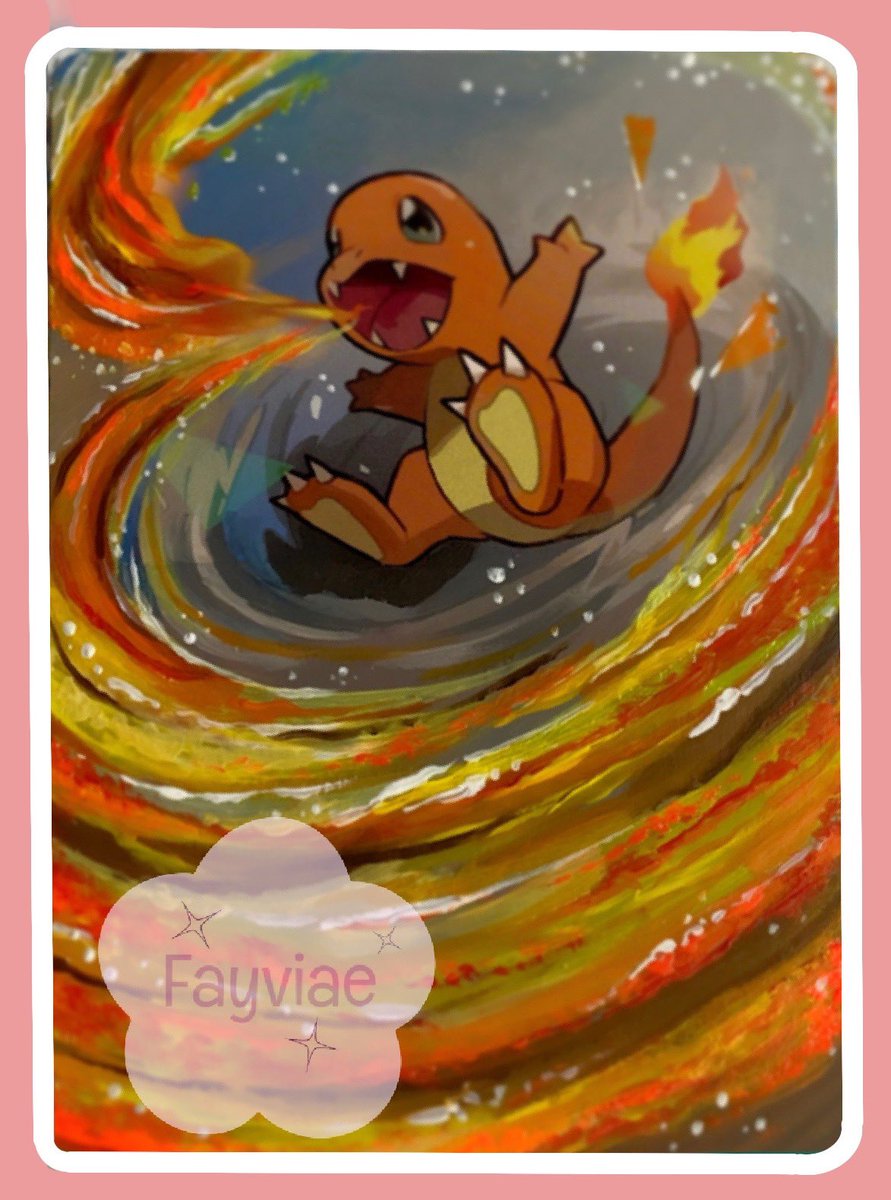 Fayviae18's tweet photo. Pokémon Card Art! Join me on twitch every Monday, Wednesday &amp; Friday 8.30pm to see my Pokémon card alterations come to life! #Twitch #SmallStreamer #Pokemon #Art #Customised #bespoke #charmander https://t.co/zLXbck9XCt