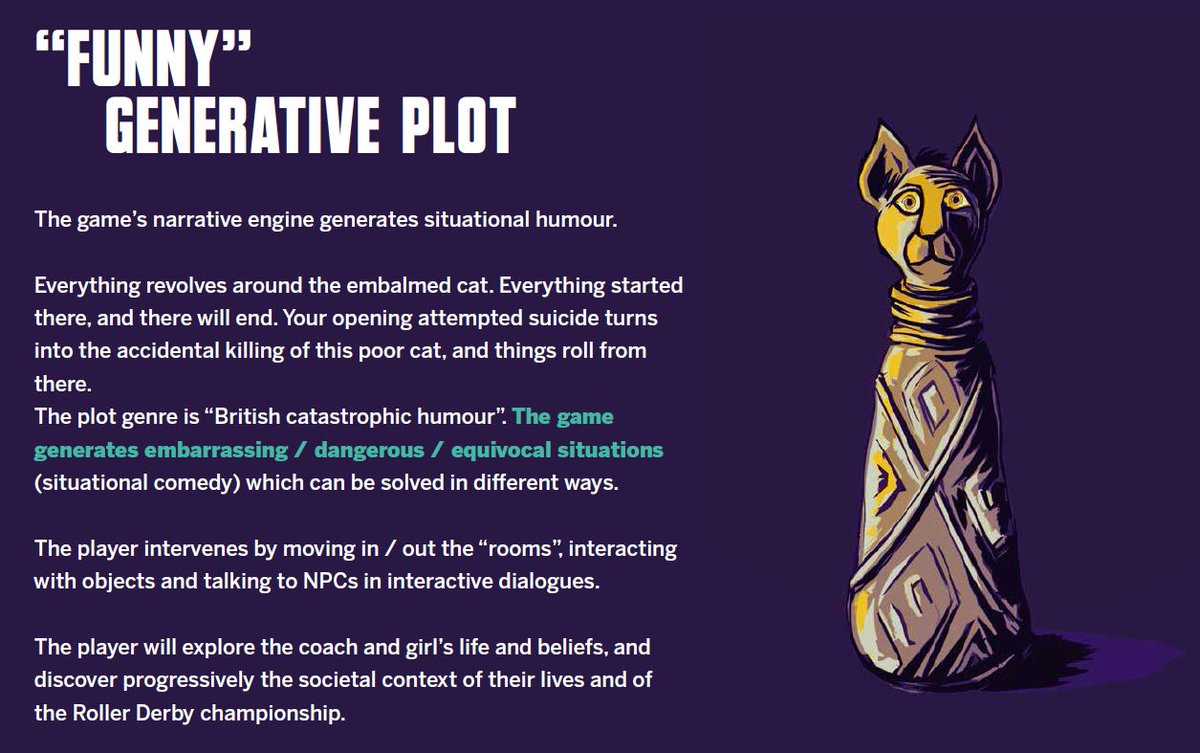 I had this narrative design problem: how could I define Roller Drama’s “slapstick” scenes that mix movements, actions, barks and dialogues without hard-coding behaviour in something linked but not organic to the narrative content? (Thread.)