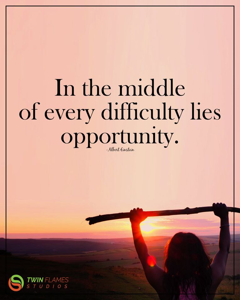 RT @LifeWithJohn: In the middle of every difficulty lies opportunity. - Albert Einstein ~ #Inspiration https://t.co/FpOLLjvDwP