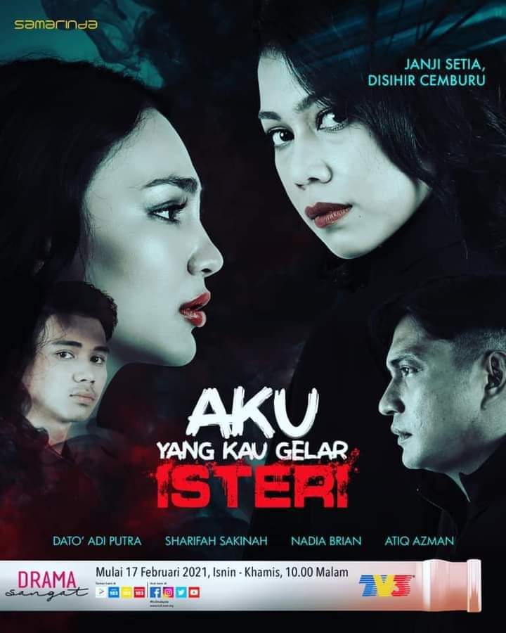 OmaApatcha's tweet photo. Agak membuak rasa xsabar nak tgk drama ni. Macam best sebab tv3 pun dah keluar snippet (betul kan snippet? 🤣 entahlah hentamm). 17 Februari ni! Nak dekat dah!
#dramasangat
#akuyangkaugelaristeri
#sharifahsakinah
#adiputra
#nadiabrian
#atiqazman https://t.co/YDF6j7jD5t