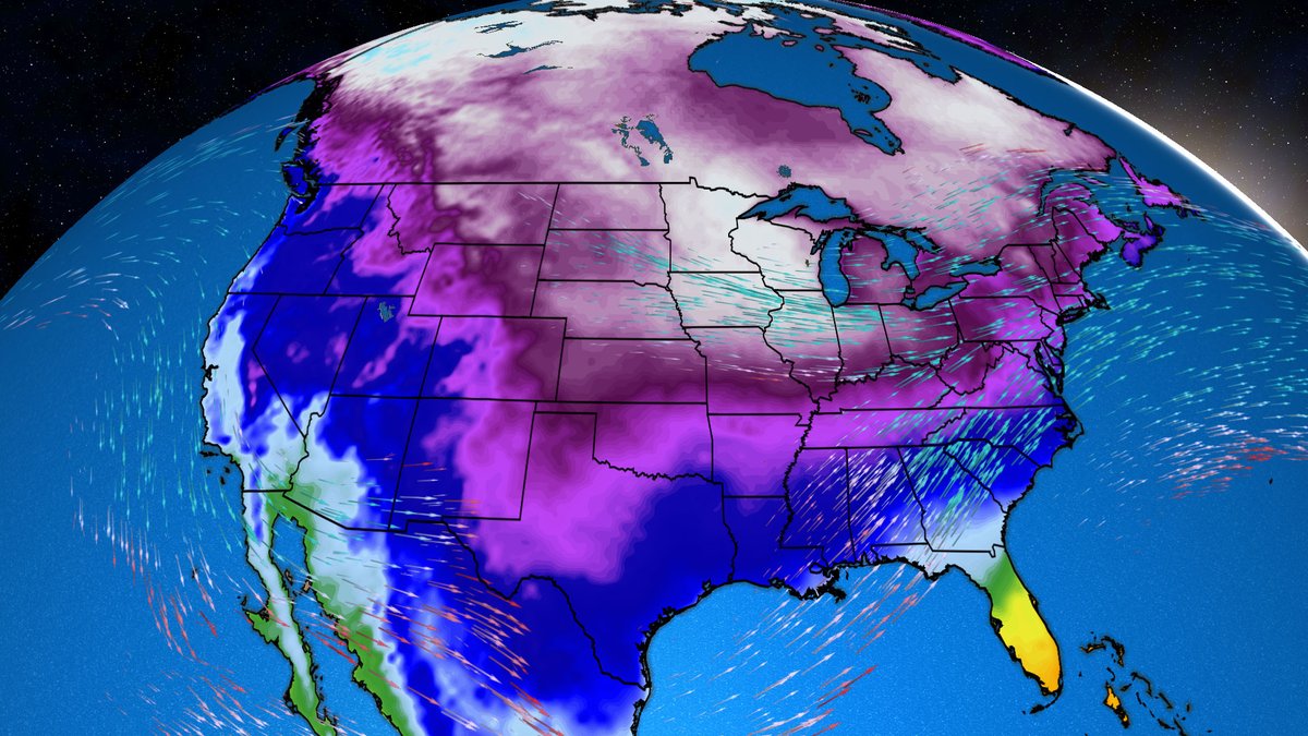 weatherchannel's tweet image. The arctic outbreak in the Plains and Midwest will persist into at least next week and will spread into parts of the Northwest, Northeast and South later this week: weather.com/forecast/regio…