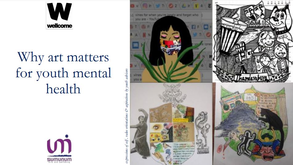 Next up, we have  @KamalaEaswaran  @sumunum talking about why art matters for youth mental health