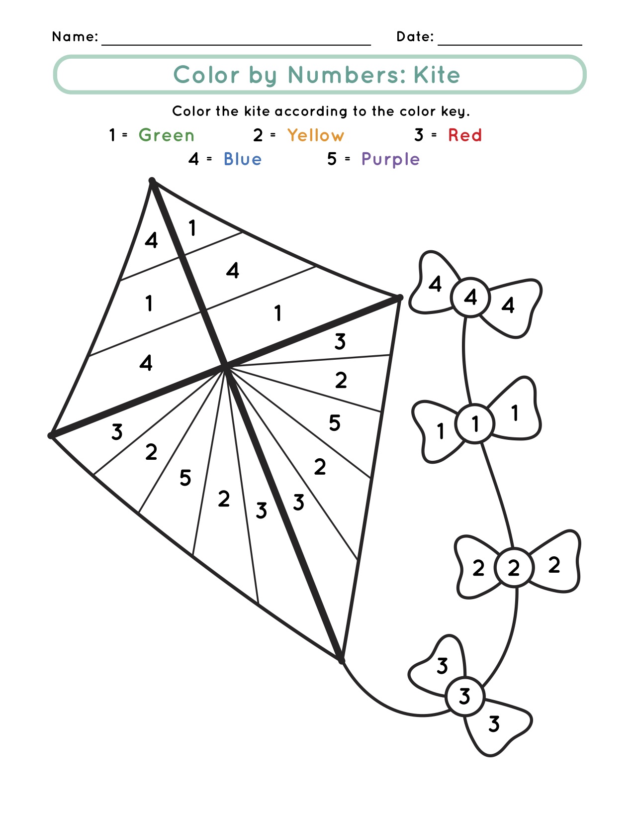 Kite Coloring for Kids