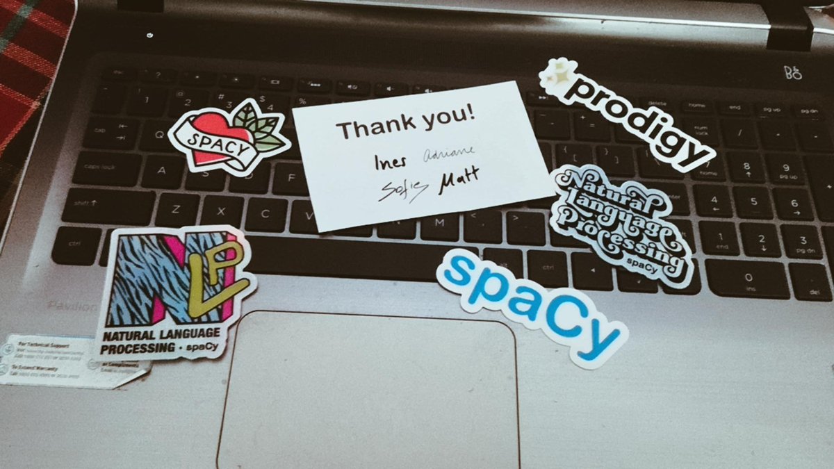DrowninCode's tweet photo. Thank You @spacy_io for sending over these awesome stickers. https://t.co/40w6XfHfJo