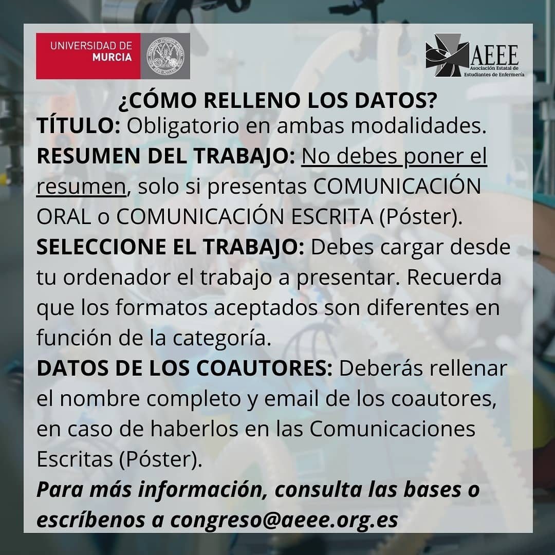 /CONCURSO DE COMUNICACIONES ORALES Y ESCRITAS/
¿Quieres compartir tu conocimiento y fomentar la investigación enfermera llevándote premios por ello? 🔍 ¡Participa! 

Mucha suerte a todxs🍀