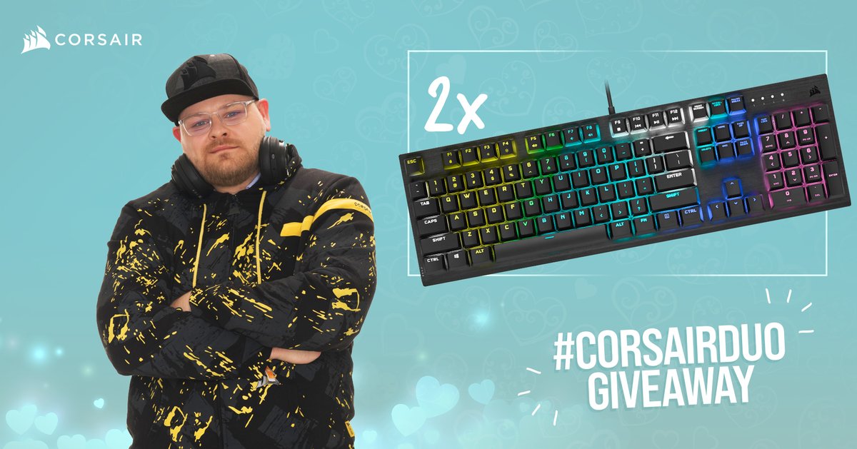 hc_diZee's tweet photo. Da lädt @CORSAIRDE mal wieder zum #CORSAIRDUO ein.
Wer ist dein Carry, wenn es mal nicht so rund läuft? 
Gewinnt doch gemeinsam ein K60 RGB Pro

Wie machste mit:
👉Folge @CORSAIRDE und mir.
👉LIKE und RETWEET diesen Tweet.
👉markiere dein Buddy und benutze das #CORSAIRDUO Hashtag https://t.co/cASiagZObU