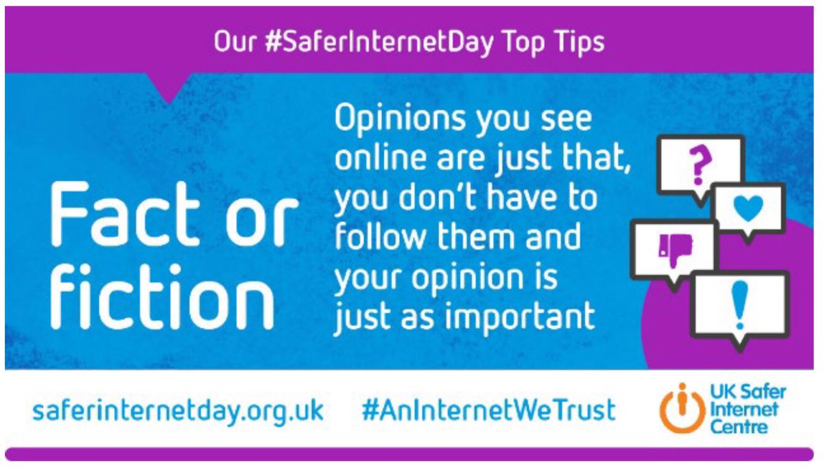 GA_eCadets's tweet photo. How do you know what to trust online? For #SaferInternetDay @UK_SIC have created free resources on reliability online, exploring how we can all work together to create #AnInternetWeTrust. https://t.co/D2IV1XWPyc https://t.co/SQkavCxMEy