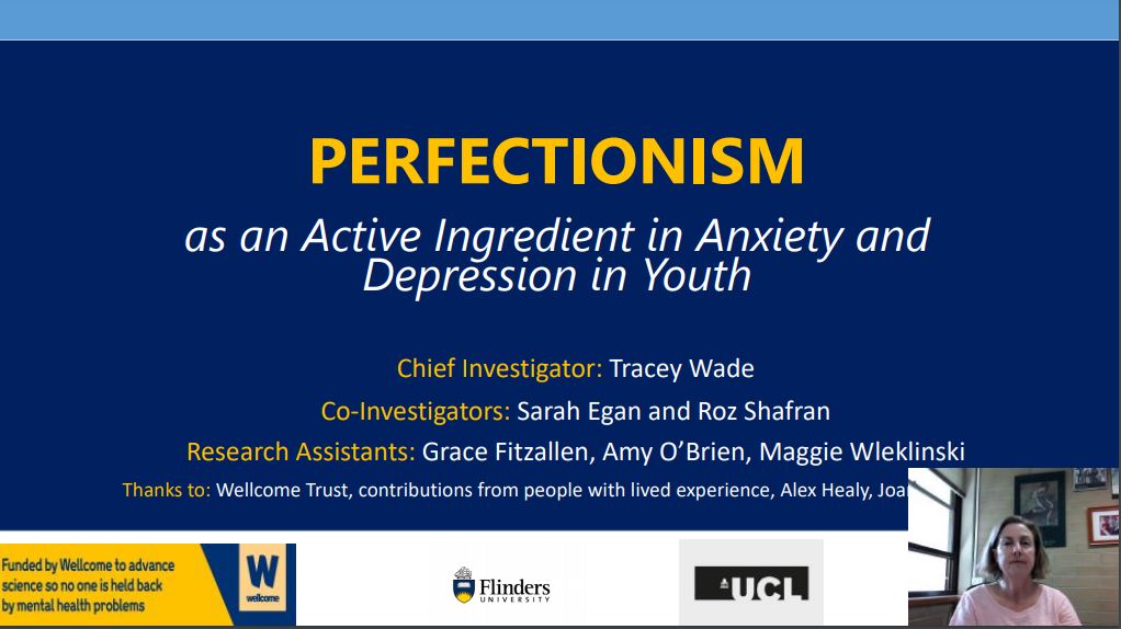 Next up, we have Professor Tracey Wade speaking about perfectionism as an active ingredient in youth anxiety and depression  #ActiveIngredientsMH