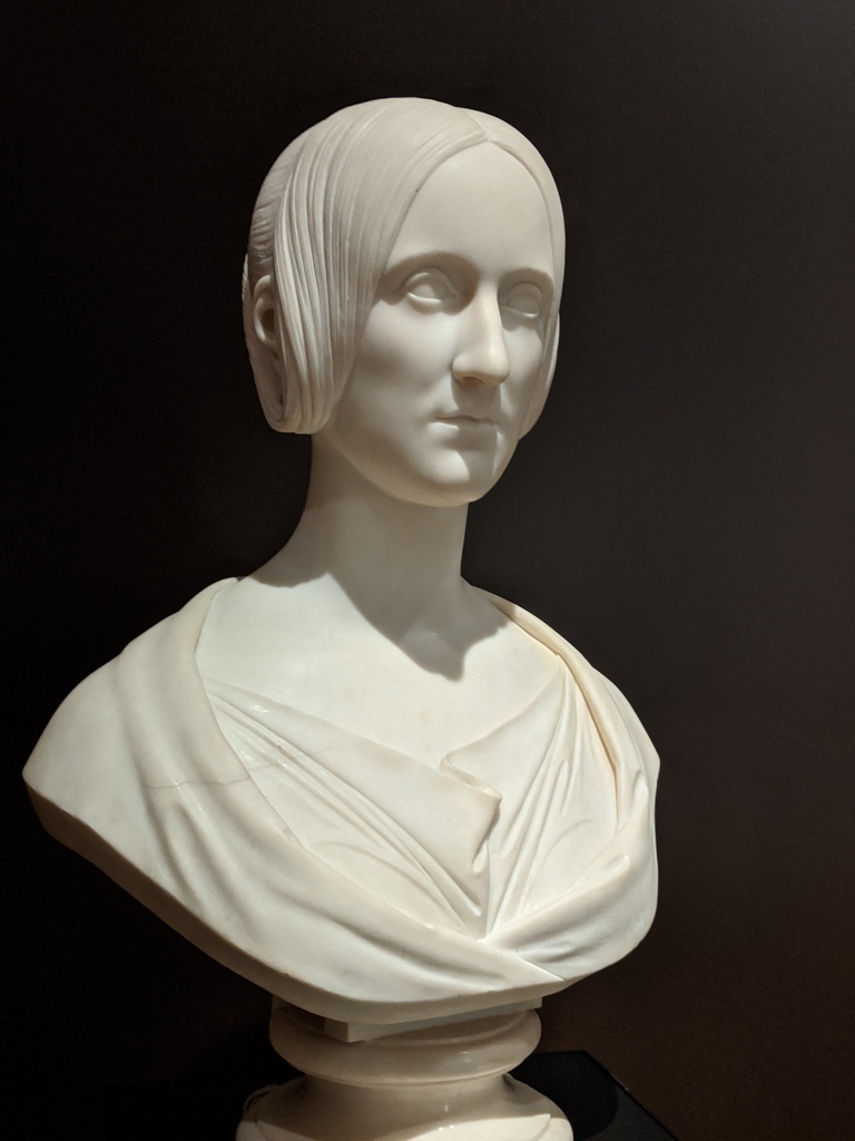 HRDMaureen's tweet photo. Mary Shelley by Camilio Pistrucci @themet 
⁠
⁠

#themet #nyc #newyork #gothicthings #art #portrait #bust #gothicauthor #marble #white #literature #england #twicethedemise #books #death #love #tragedy ⁠ https://t.co/jaf0E2whvi