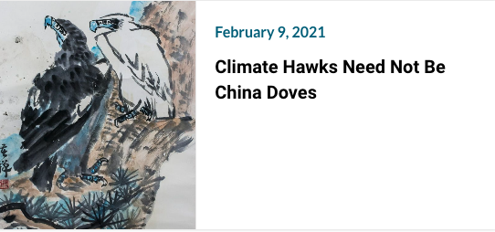 As requested! I've tried to systematize some thoughts on how climate fits into the broader US-China relationship, along the lines of the vibrant discussion in the thread below, in a new  @sais_isep policy brief https://sais-isep.org/wp-content/uploads/2021/02/Climate-Hawks-Need-Not-Be-China-Doves.pdf 1/  https://twitter.com/SlaughterAM/status/1357441114324824068