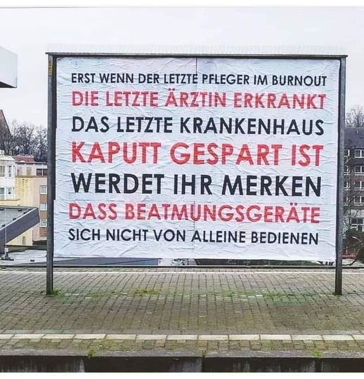 zeroCovid_DACH's tweet image. Wir sind mit unserer Kritik am neoliberalen Umbau des Gesundheitswesens nicht alleine. Die aktuelle Krise zeigt deutlich auf, was Personalkürzungen, Klinikschließungen und Profitstreben im Gesundheitssektor anrichten. #ZeroCovid #Pflexit #CovidatWork