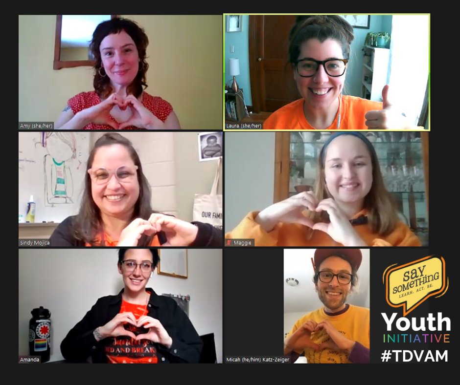 SafePass01060's tweet image. Orange is the official color of TDVAM! Today our youth prevention team is wearing orange to raise awareness about teen dating violence and show that we care about non-violent, healthy relationships! What do healthy relationships mean to you? #Orange4Love #TDVAM2021 #LoveIsRespect