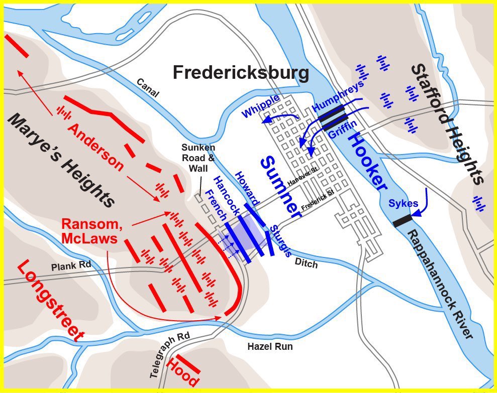 He assumed commanded of the 1st Division of II Corps at the Battle of  @Antietamnps1862, and was wounded leading the division at both Fredericksburg ( @FredSpotNPS) and Chancellorsville. He healed in time to take command of II Corps shortly after.