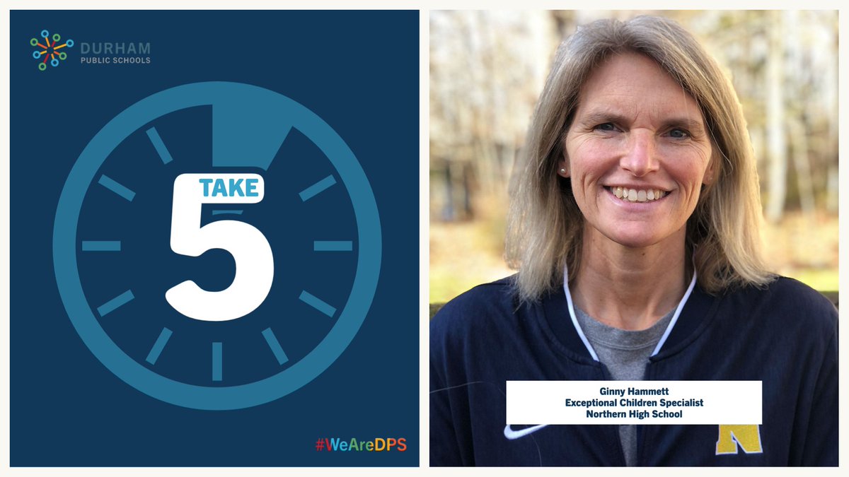 DurhamPublicSch's tweet photo. #DPSCommunity | We are proud to launch Take 5 with EC. This series spotlights our Exceptional Children’s team. This month, we are pleased to introduce Ginny Hammett, EC Specialist at Northern High School. | #DPSEC #WeAreDPS #Durham #DPSTake5 | READ MORE: https://t.co/TCbK5eQBkU https://t.co/BpqOCQPROu