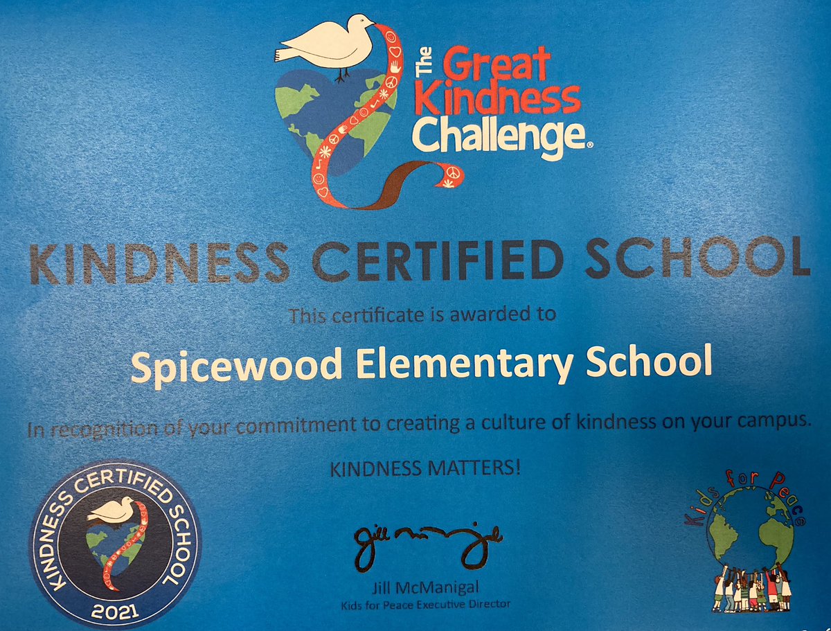 Officially Kindness Certified <a href="/SpicewoodPYP/">Spicewood Elementary</a> ! ✌️❤️