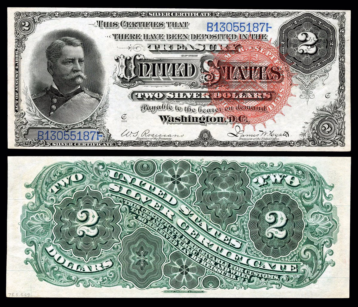 After the election, Hancock returned to service in the  @USArmy. He commanded the Military Division of the Atlantic at the time of his death from complications of diabetes. He has been honored with several statues & appeared on US $2 Silver Certificates in 1886.