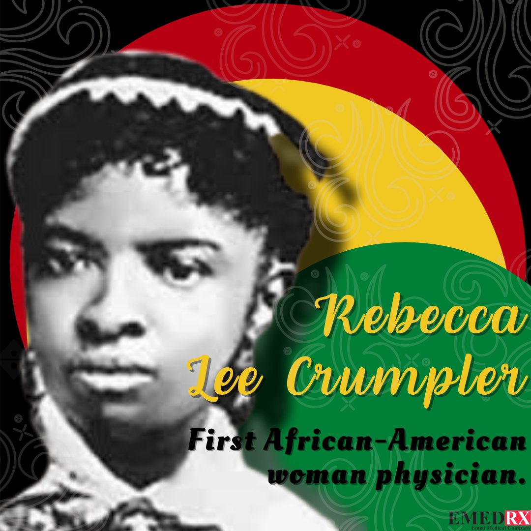 EMEDMedicalComp's tweet image. Rebecca Lee Crumpler, February 8, 1831 – March 9, 1895)

In the year 1864 Rebecca Lee Crumpler  became the first African-American woman to become a doctor of medicine in the United States.