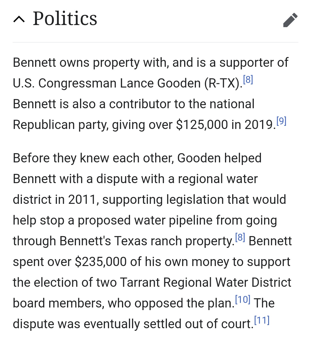 The publisher of the Dallas Express, Monty Bennett, is an extremely wealthy Republican donor who spent hundreds of thousands to influence a water pipeline proposal in Tarrant county. His companies received more PPP funds than any other company. (3/1)