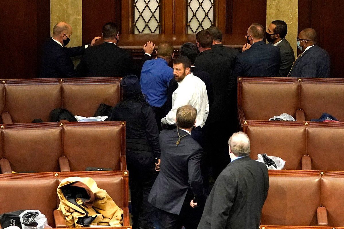 I will be forever grateful to my Republican colleagues who bravely helped the police protect us and blocked the door. They courageously risked their lives against the attackers trying to get in.