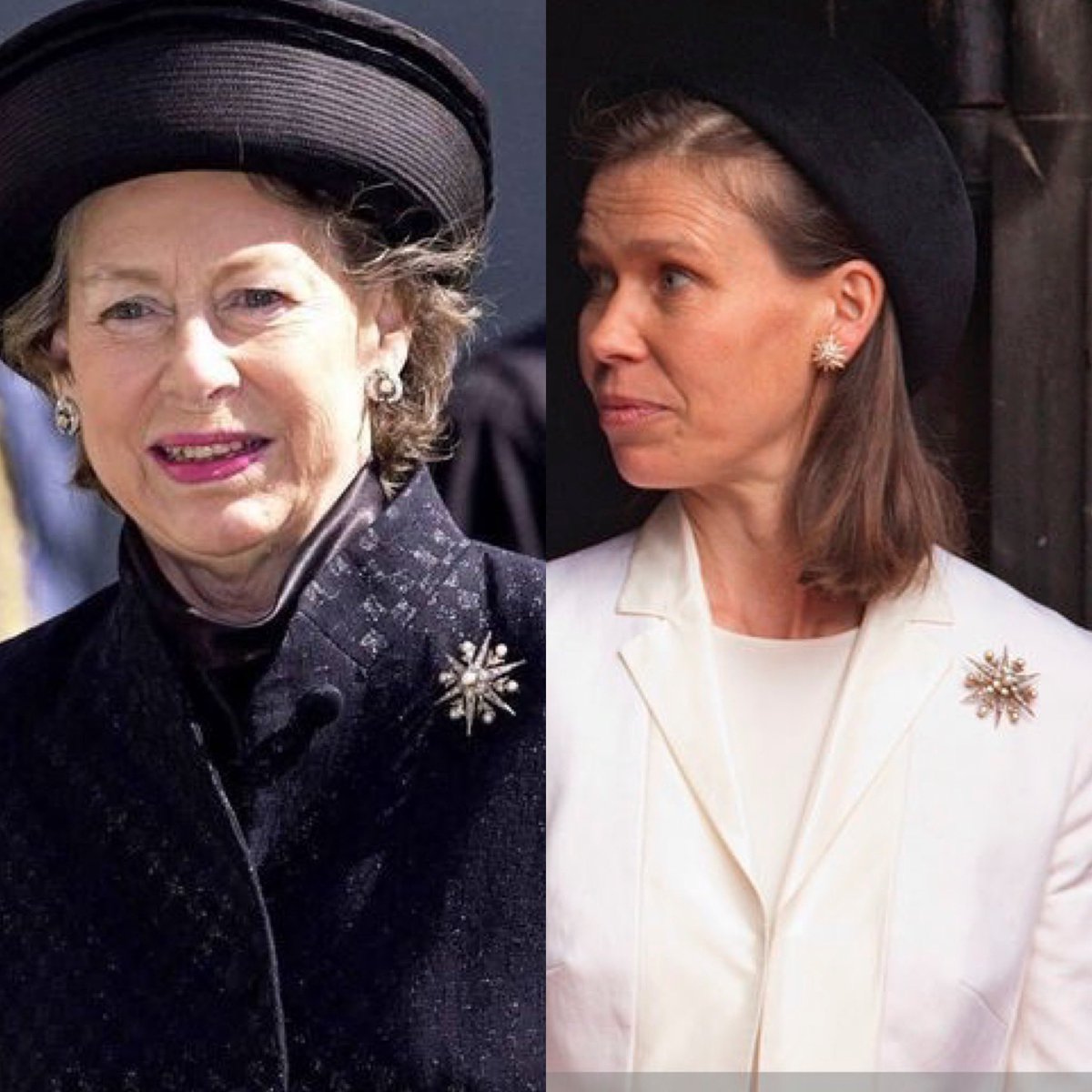 12. Diamond and Pearl star brooch