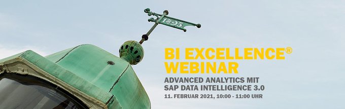 beratungscontor's tweet photo. Übermorgen am 11.02.2021 findet um 10:00 Uhr unser #BIExcellence #Webinar zum Thema #AdvancedAnalytics mit #SAP #DataIntelligence 3.0 statt. Nutzen Sie die Chance und melden sich noch an: https://t.co/W5XNiGZJRs https://t.co/Z9AMNvxo5a