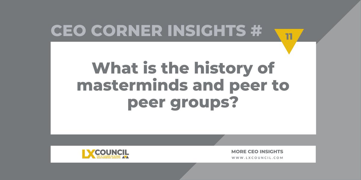 LXCouncil's tweet photo. The #history and beginning of the concept of #mastermind #groups or also known as peer to #peer groups can date back to Proverbs: 15-22 "Without counsel plans fail, but with many advisers, they succeed" Read more https://t.co/QhX8hPvLN9 https://t.co/3kOTYWcXpw