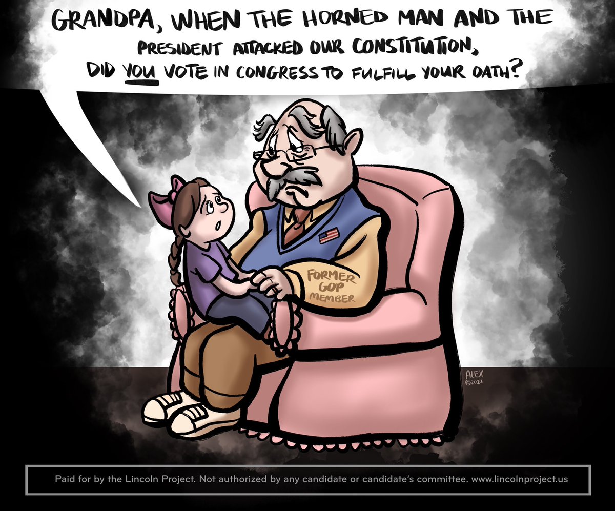 Sharing this cartoon for <a href="/ProjectLincoln/">The Lincoln Project</a> once again. Fulfill your oaths. 🇺🇸 

#ImpeachmentTrial #ImpeachmentDay #SaveAmericaConvictTrump