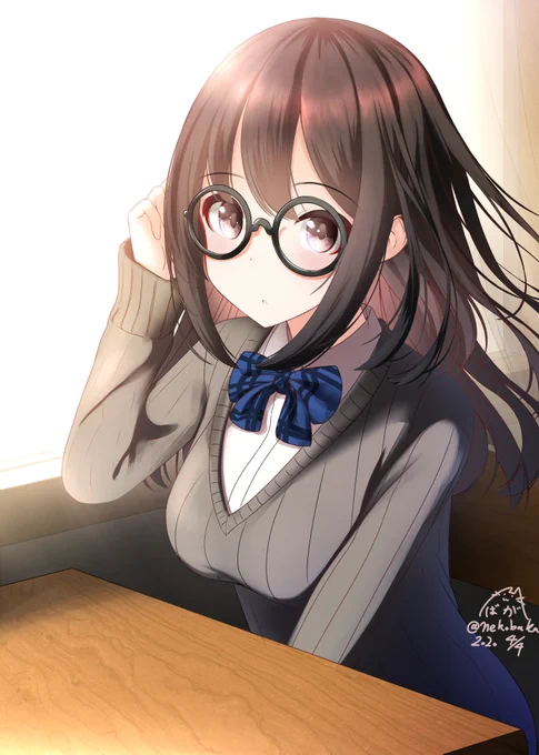 #見た人もなにか無言で眼鏡っ子をあげる 