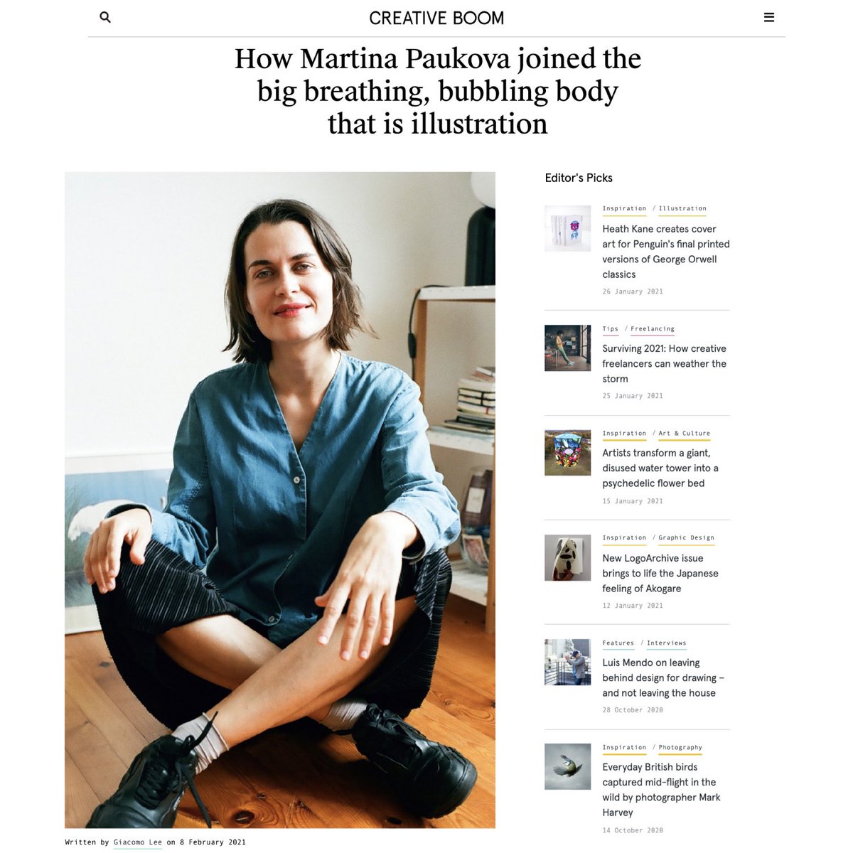 How did I join the big breathing, bubbling body that is illustration??? Thank you Giacomo <a href="/creativeboom/">Creative Boom</a> 💘creativeboom.com/features/marti… 💘