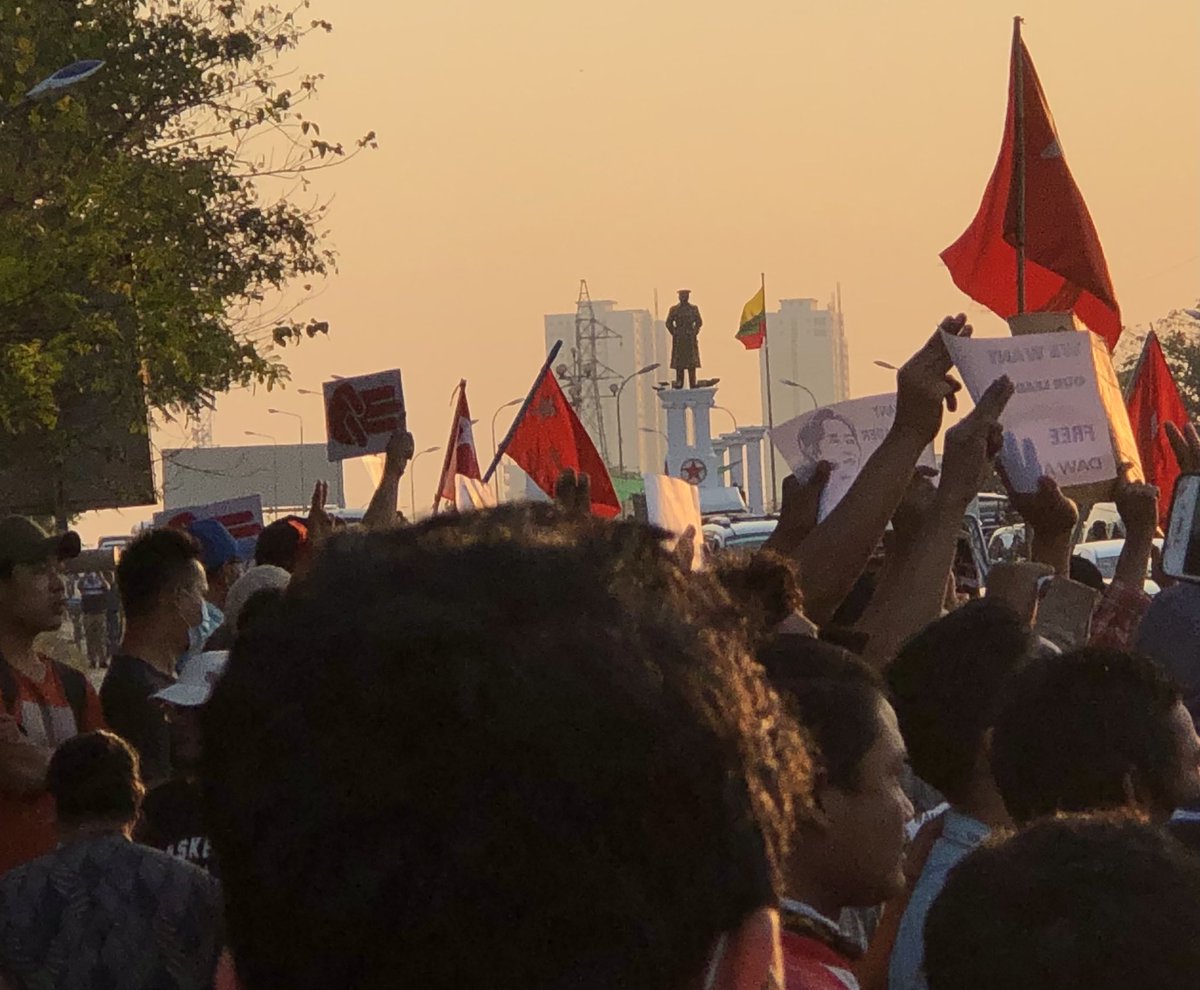 A public protest against armed injustice 
#Yangon