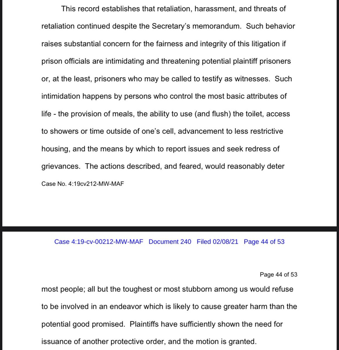 yesterday, the federal court vindicated them. it recognized that the people brave enough to speak out in the face of such abuse were “the toughest or most stubborn among us.”