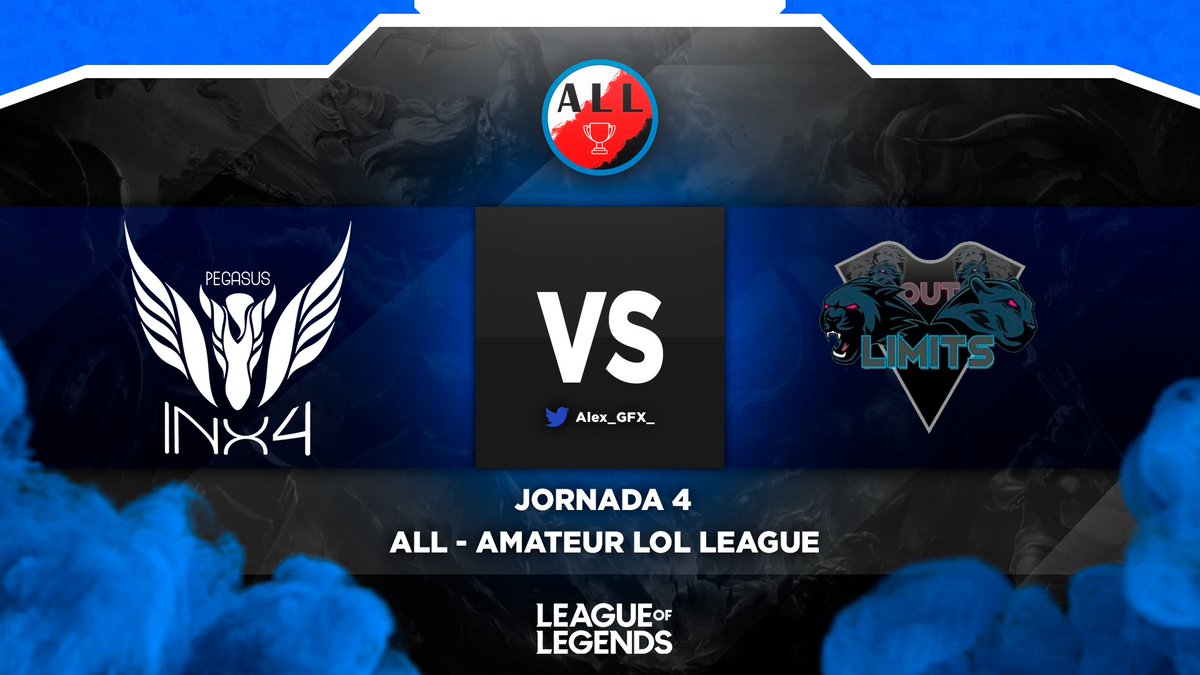 #MatchDay  / #LeagueOfLegends

Hoy liga ALL J4 vs OutLimits! Partidazo, pasaros a animar!
Vamos Pegasos! 🐎🍀

🏆<a href="/ALL_lolleague/">ALL - Amateur Lol League</a>
🆚<a href="/OutLimits2/">Out Limits</a>
⏰20:00
⚔️Bo2
🎥 Twich.tv/xainamo

#GoPegasus