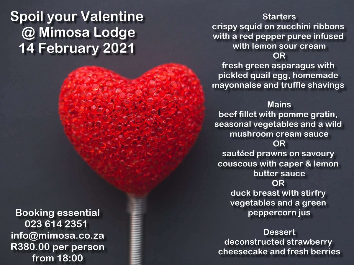 Be My Valentine
#Love #Valentine #Montagu #RomanticGetaway #special #Route62 #RobertsonWineValley #wine #romanticdinner